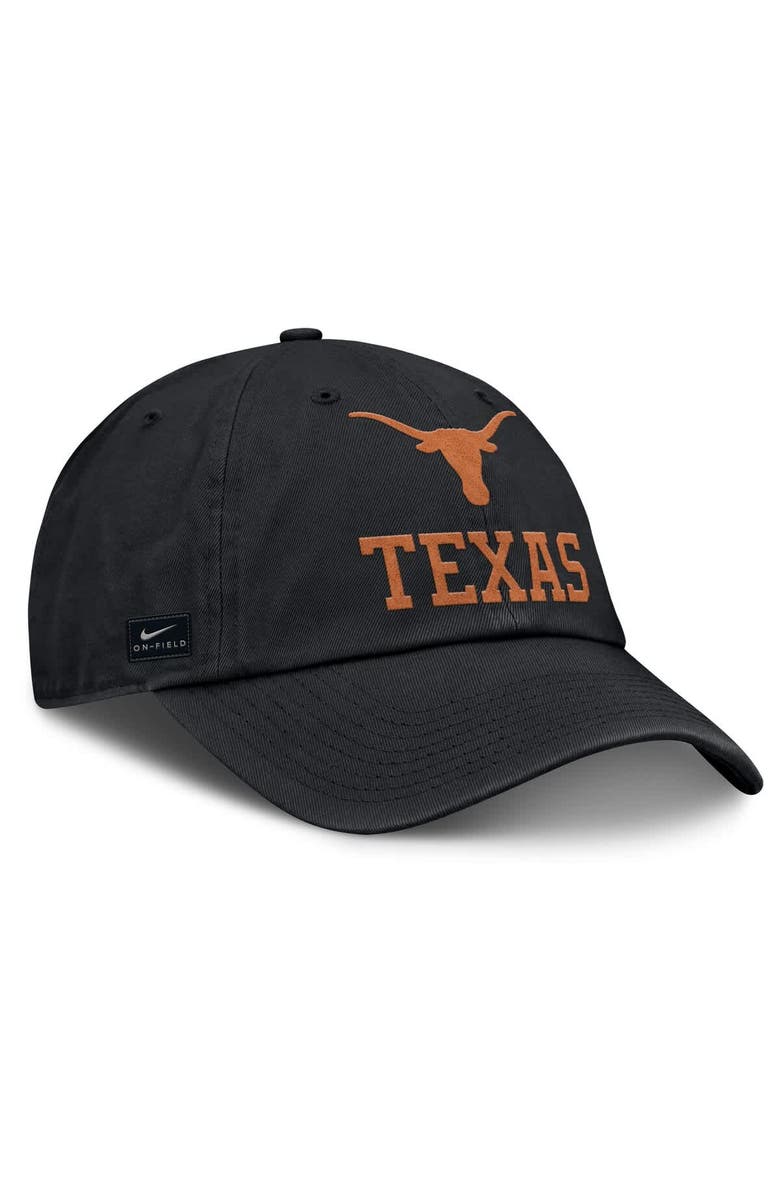 Nike Men's Nike Black Texas Longhorns 2025 Sideline Club Adjustable Hat, Alternate, color,