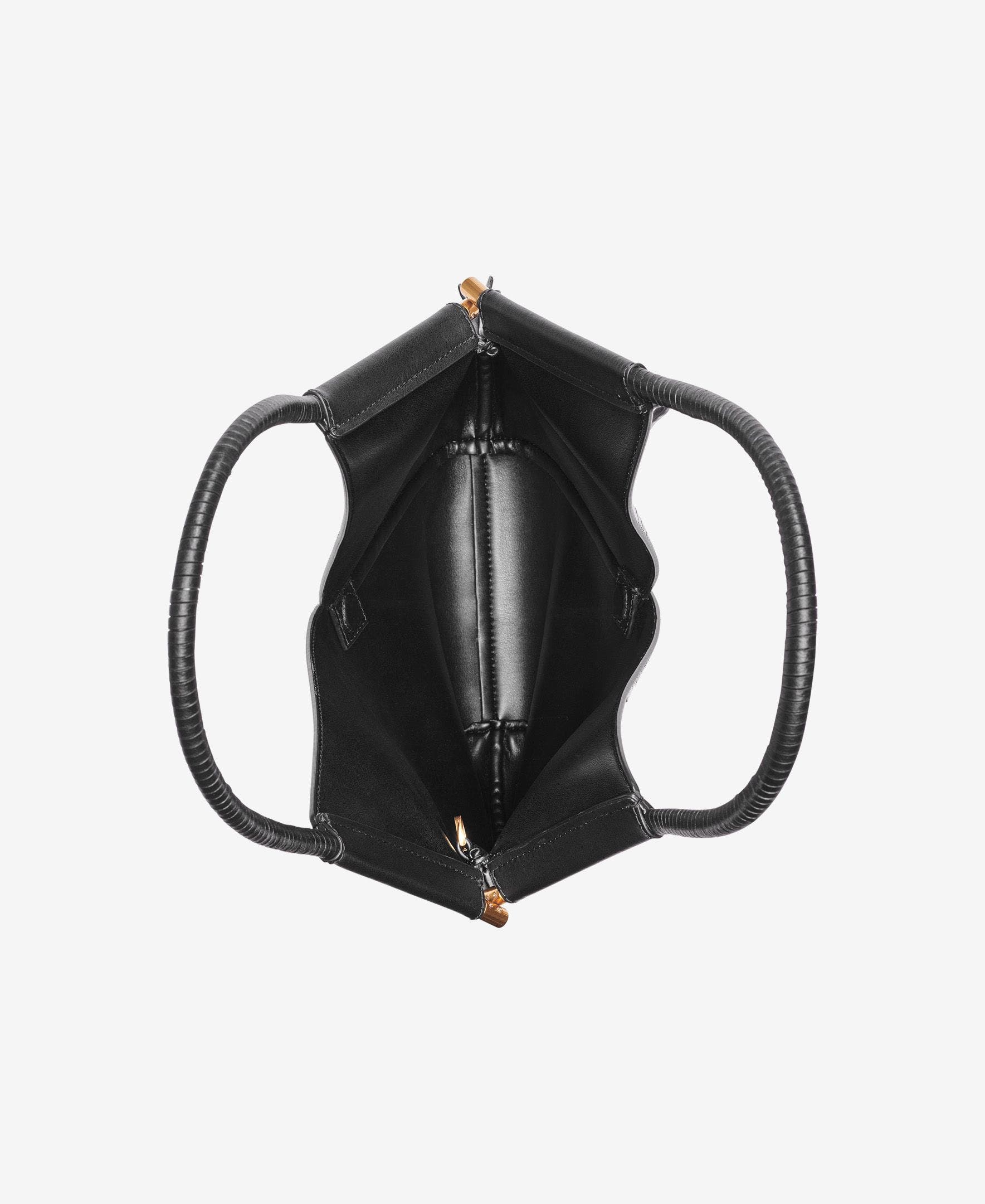 Donna Karan New York Baldwin Lasercut Mini Shoulder, Alternate, color, Black/Gold