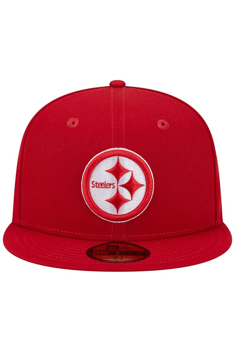 Men's New Era Scarlet Pittsburgh Steelers Super Bowl XLIII Main Patch 59FIFTY Fitted Hat, Alternate, color, Scarlet
