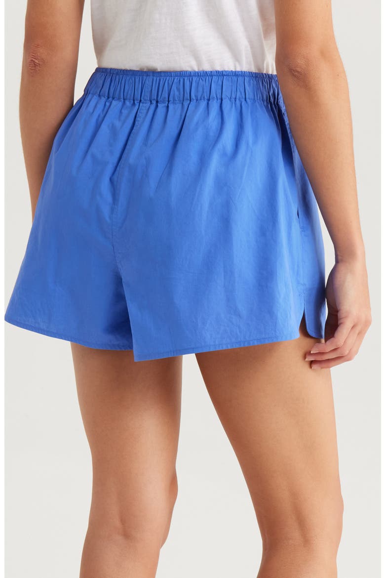 Airy Cotton Boxer Pajama Shorts, Alternate, color, ATHENIAN BLUE