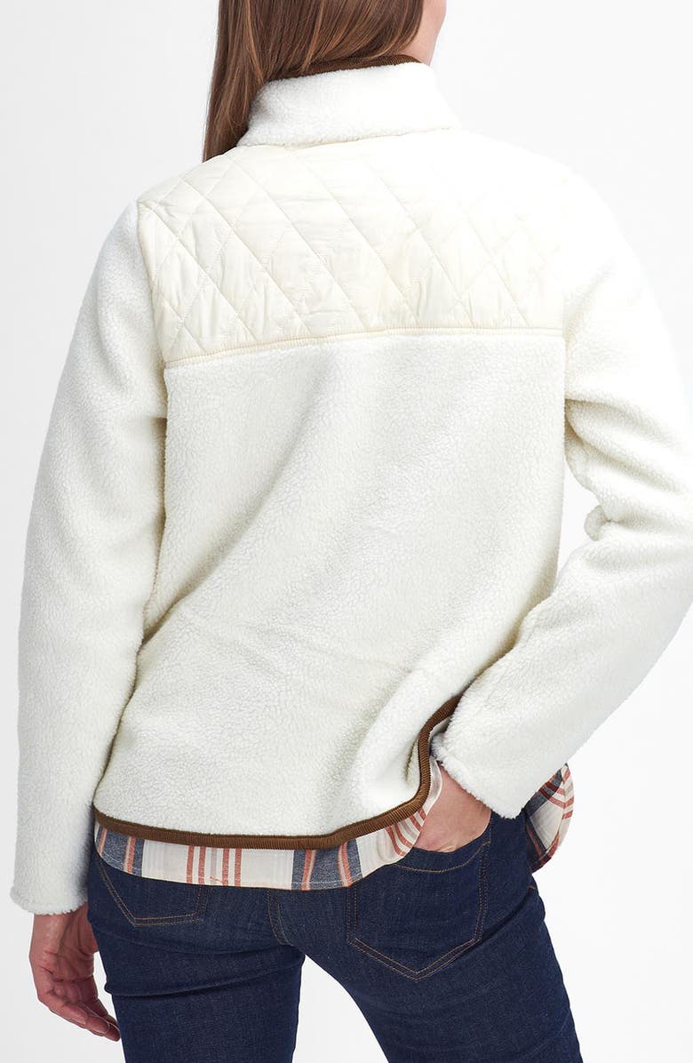 Barbour Brambles Mixed Media Faux Shearling Jacket, Alternate, color, 