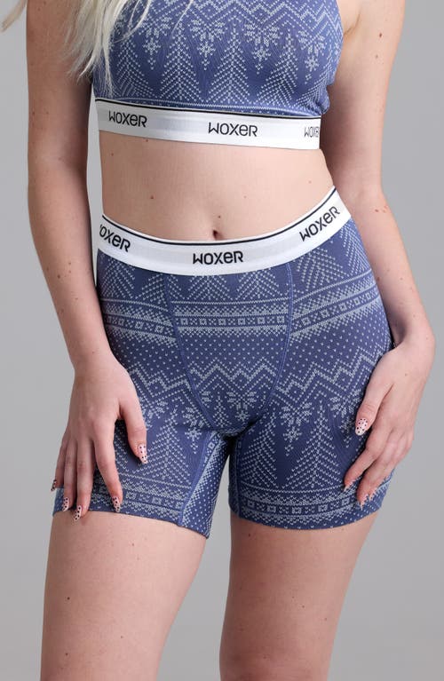 Woxer Baller High Rise Ultrasoft Boxer Briefs In Blue