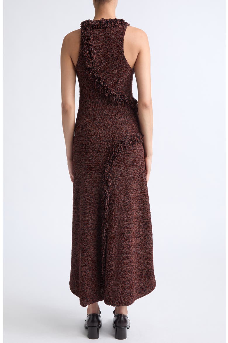Nilo Fringe Jacquard Sweater Dress, Alternate, color, BLACK/ COPPER