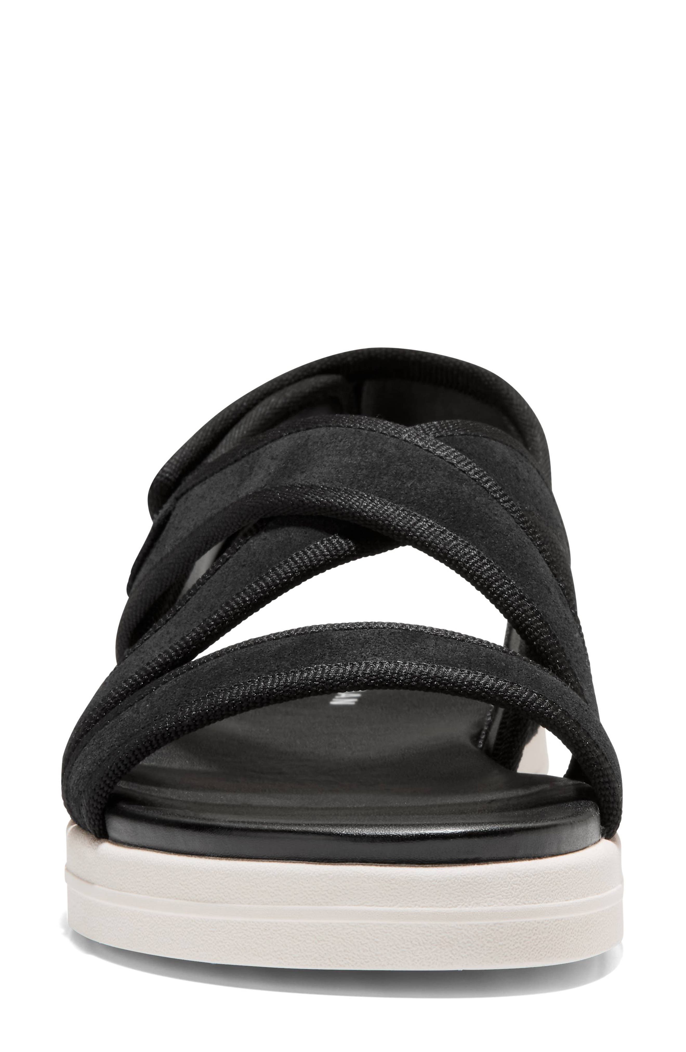 Cole Haan Nantucket Drift Sandal, Alternate, color, Black Suede/ Black Gros Grain