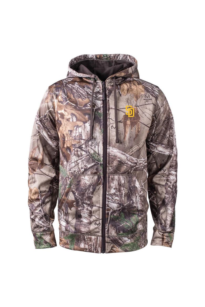 Men's Dunbrooke  Camo San Diego Padres Trophy Realtree Full-Zip Hoodie, Main, color, Camo