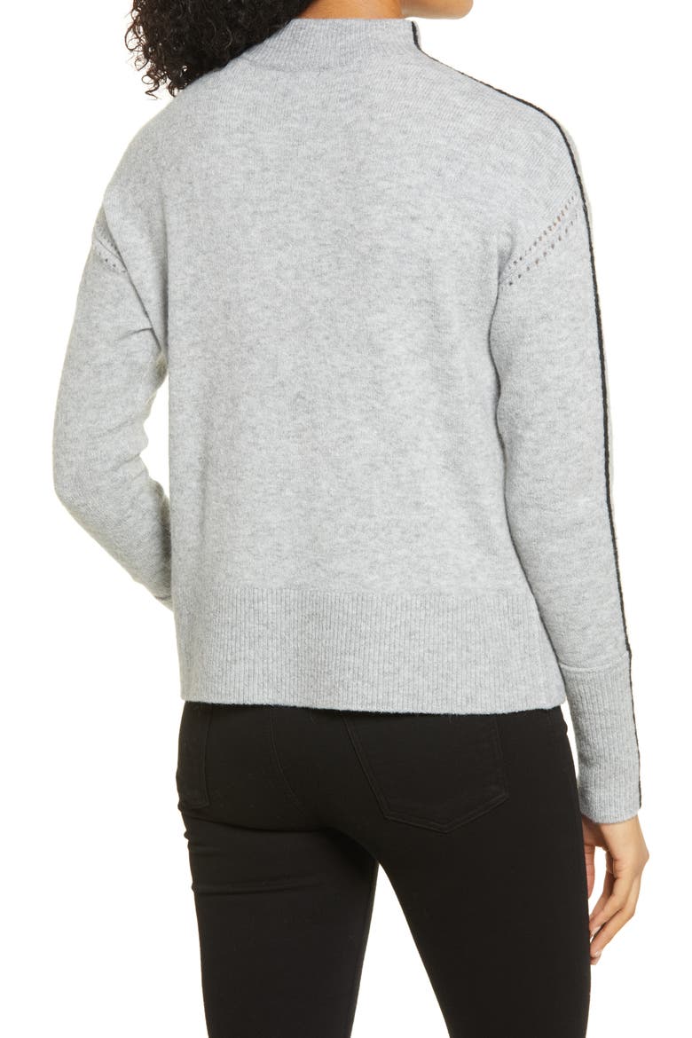 Mock Neck Sweater, Alternate, color, GREY HEATHER