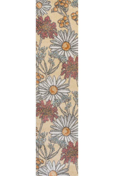 Giglio Modern Botanical Flower Area Rug