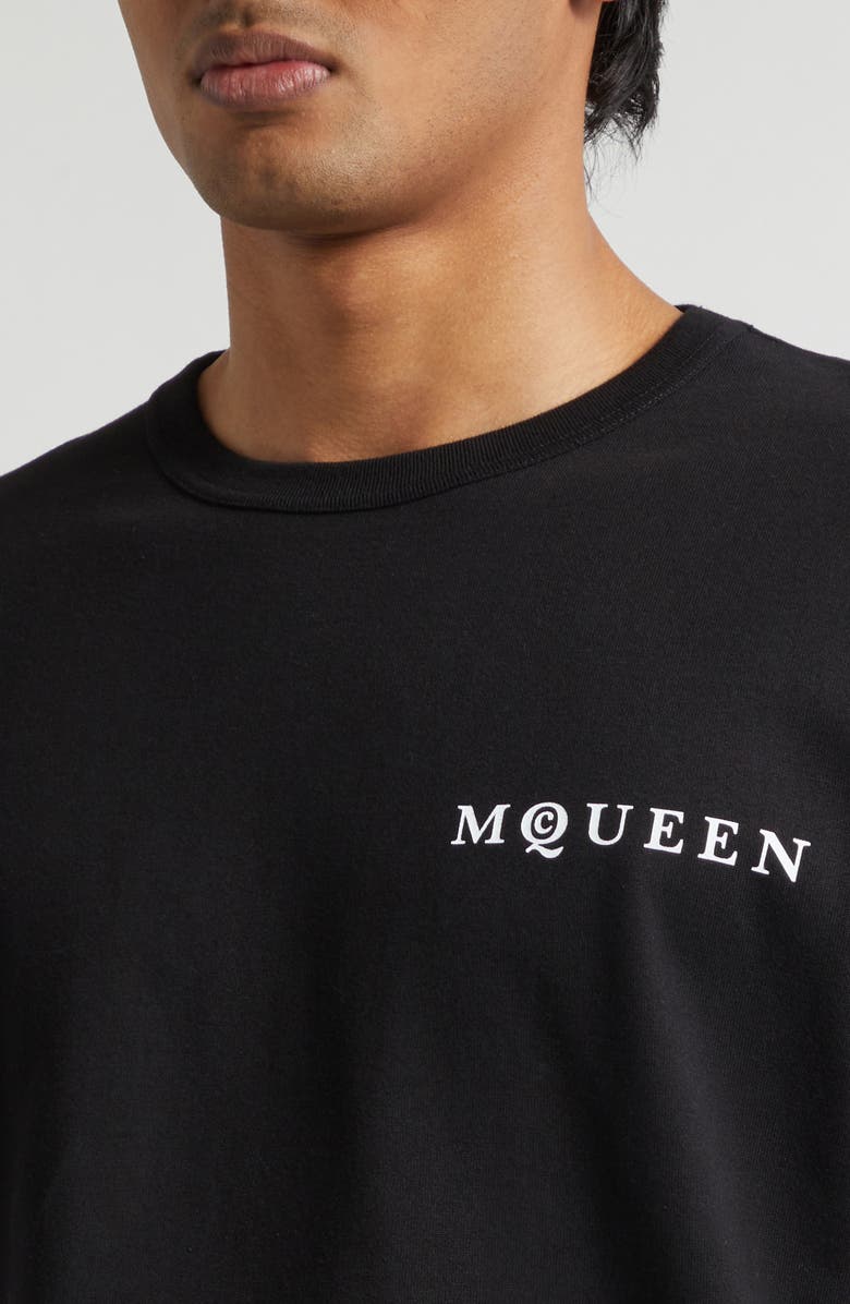 McQueen Oversize Logo Graphic T-Shirt, Alternate, color, Black/ White