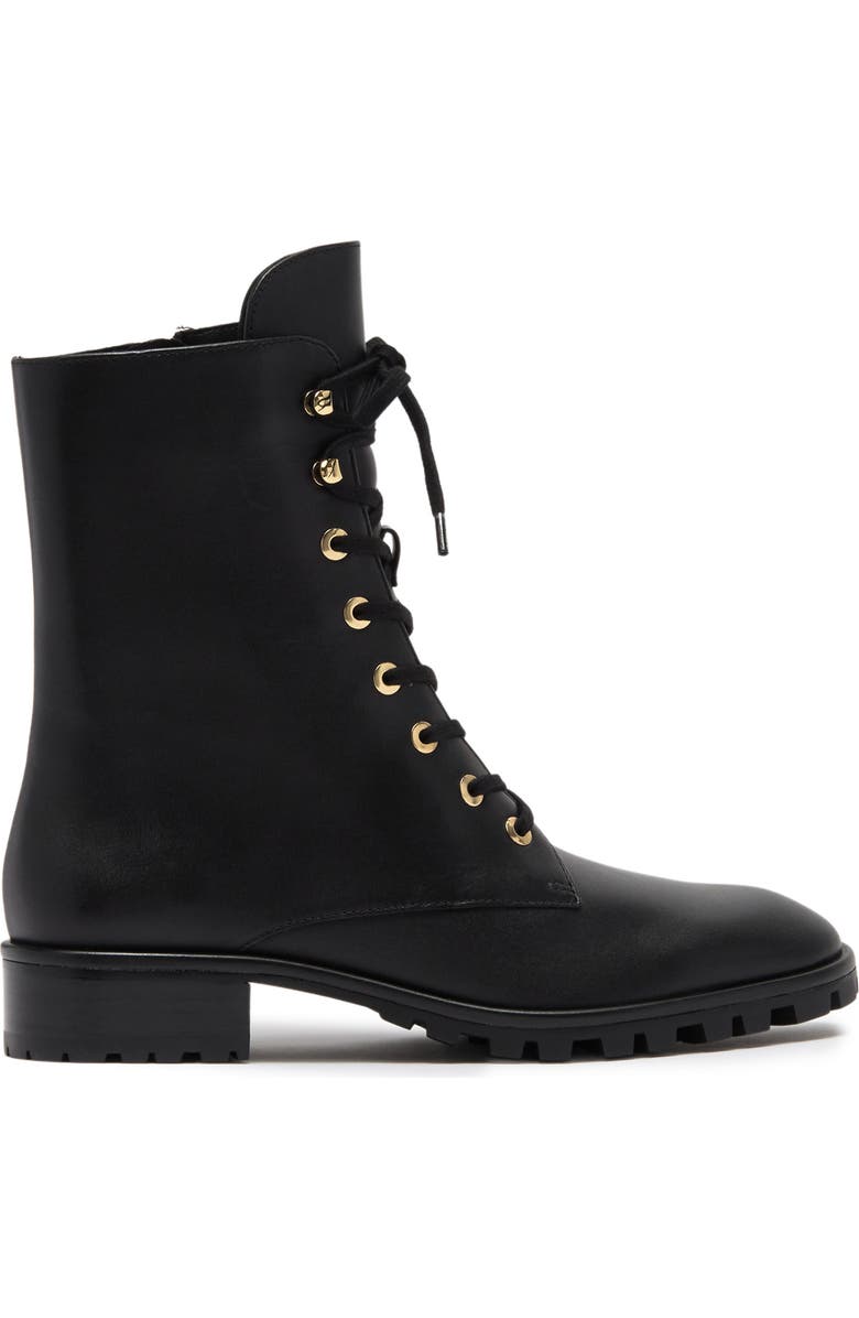 Stuart Weitzman Laine Leather Combat Boot, Alternate, color,