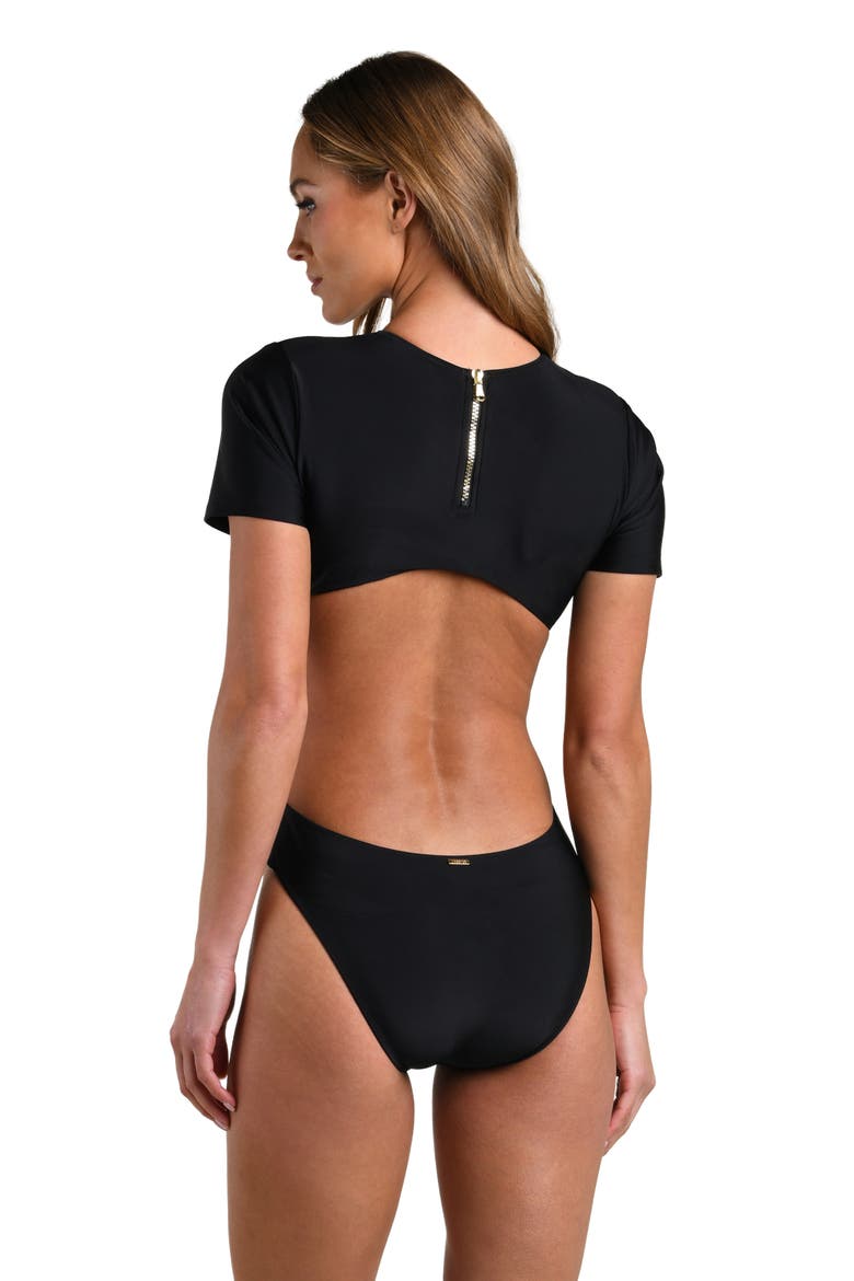 Akola Cutout One-Piece Swimsuit, Alternate, color, BLACK