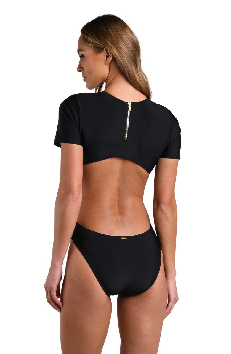 L'AGENCE Akola Cutout One-Piece Swimsuit, Alternate, color, Black