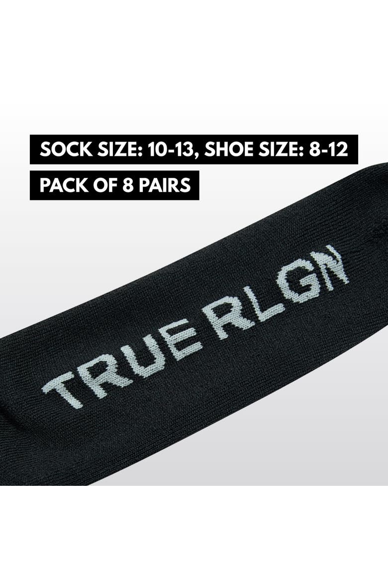 Mens 8 Pairs Crew Socks for Men Premium Athletic Men's Socks, Shoe Size 8-12, Alternate, color, Black