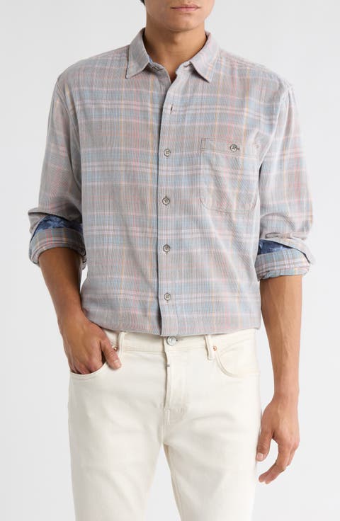 Coastline Bisa Check Corduroy Button-Up Shirt