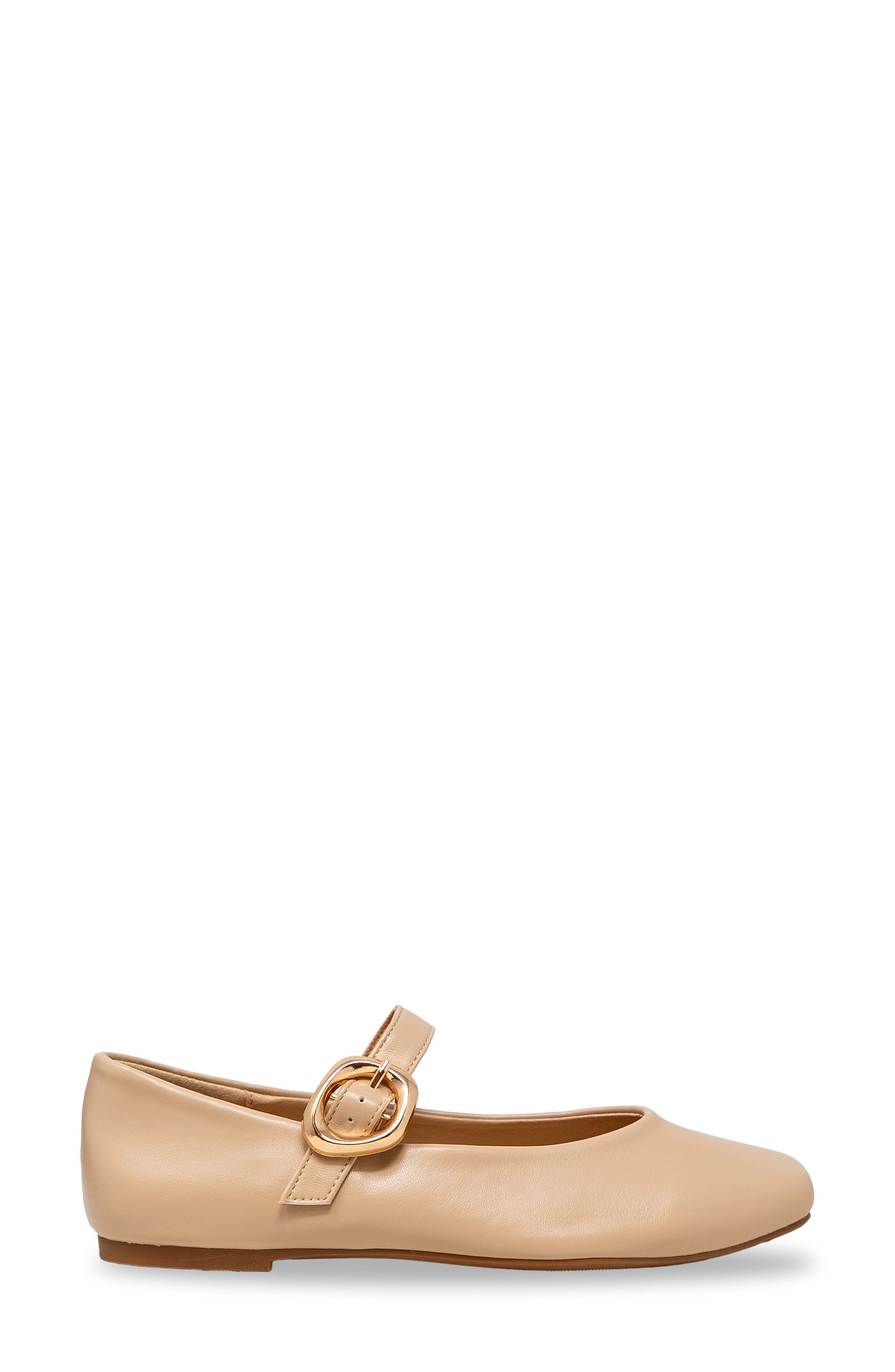 Charlotte Faux Leather Mary Jane Flat, Alternate, color, BEIGE PU
