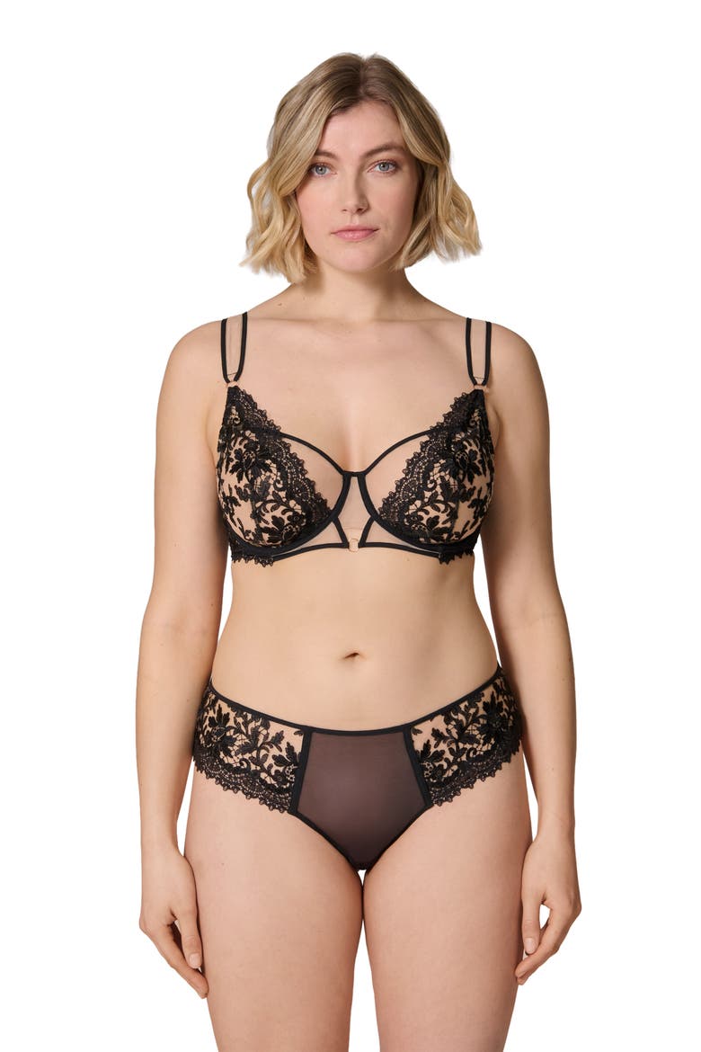 Fantasme Underwire Scarf Bra, Alternate, color, LIGHT TATOO