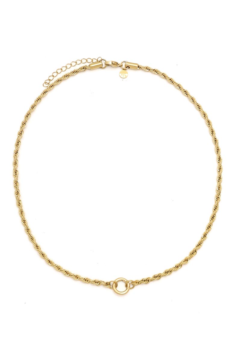 Rope Round Carabiner Necklace, Main, color, GOLD