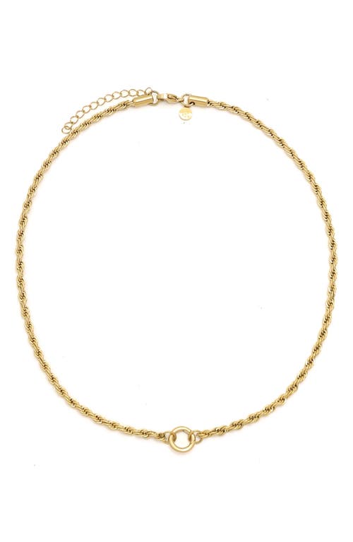 Petit Moments Rope Round Carabiner Necklace In Gold