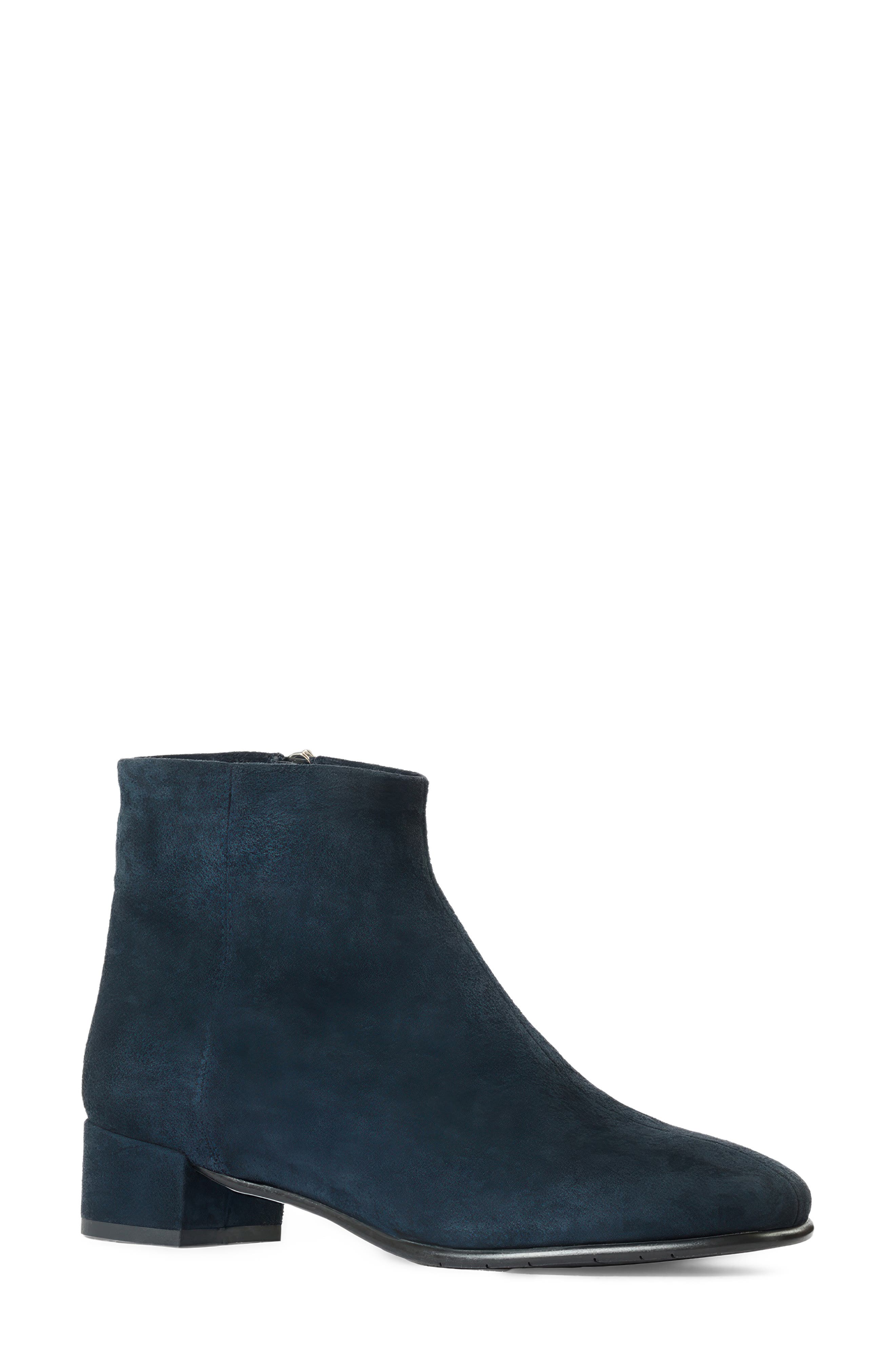 Pio Leather Bootie, Main, color, NAVY SUEDE