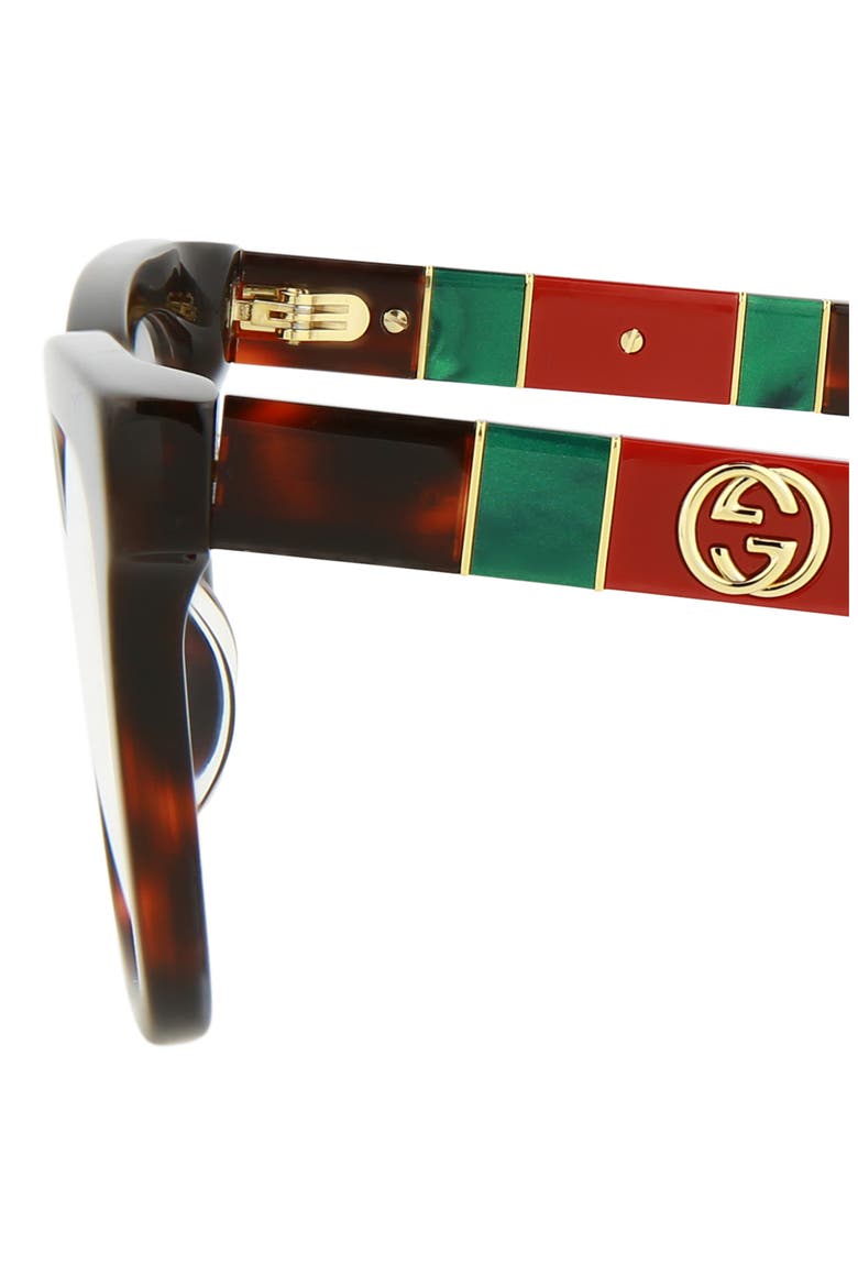50mm Cat Eye Optical Frames, Alternate, color, HAVANA HAVANA TRANSPARENT