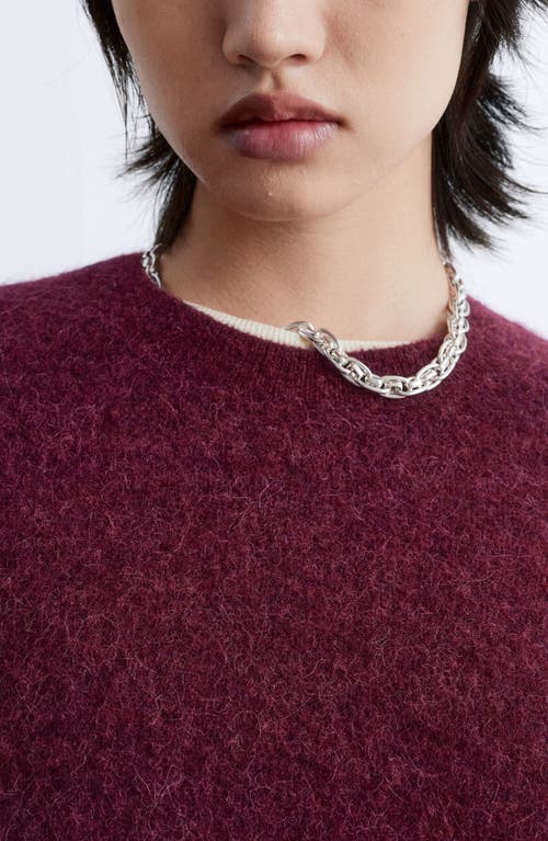 & Other Stories Alpaca & Wool Blend Elbow Sleeve Sweater In Burgundy