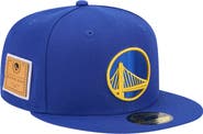 New Era Men's New Era Royal Golden State Warriors Court Sport Leather Applique 59FIFTY Fitted Hat