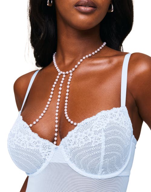 Shop Adore Me Sirena Bodysuit Lingerie In Medium Blue