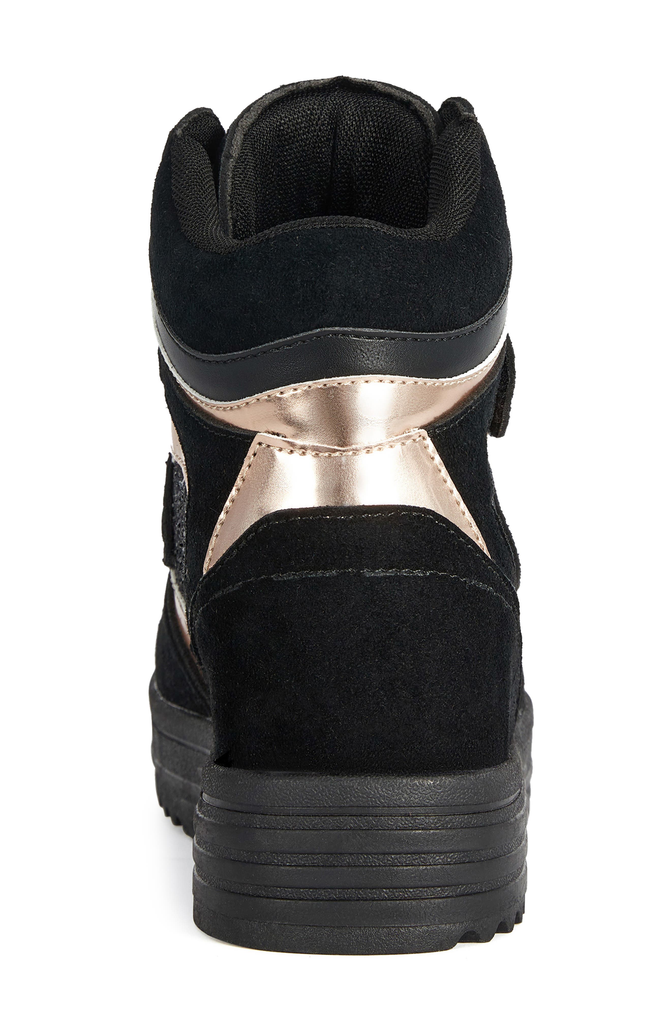 Jojo Faux Leather Wedge Sneaker, Alternate, color, BLACK MULTI