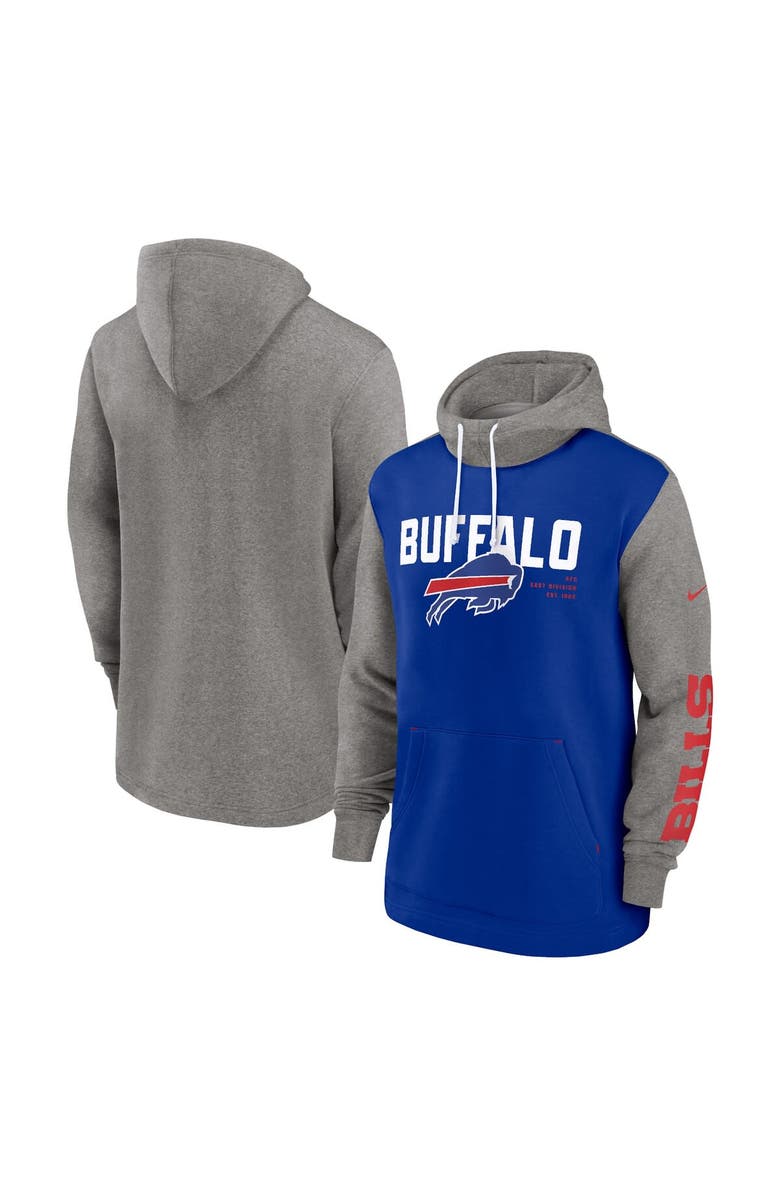 Nike Men's Nike Royal Buffalo Bills Fashion Color Block Pullover Hoodie, Main, color,