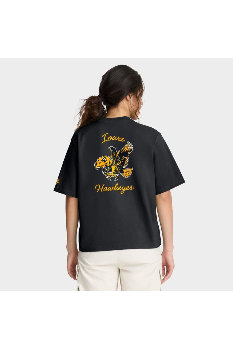 Women's Nike  Black Iowa Hawkeyes Legacy Pocket Boxy T-Shirt, Alternate, color, Black
