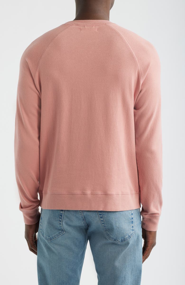 MERZ B SCHWANEN Retro Fleece Lightweight Sweatshirt, Alternate, color, Rosewood