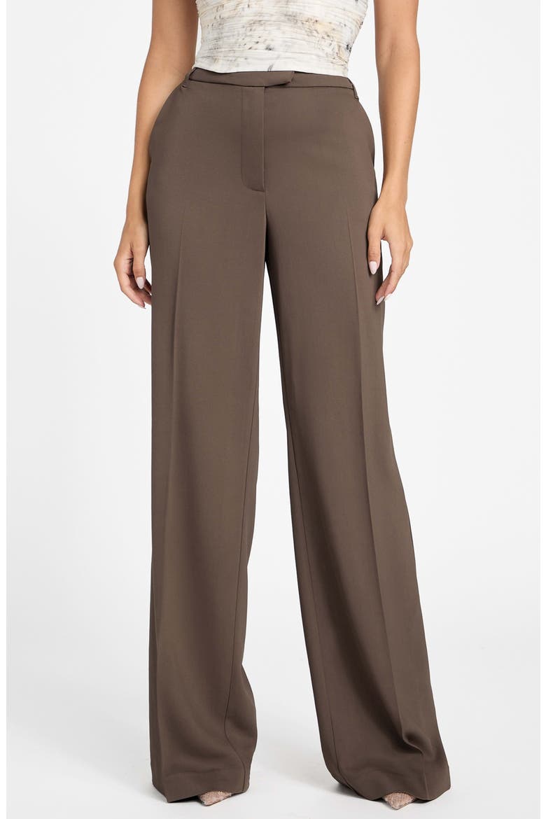 Giselle Straight Pants, Main, color, BROWN
