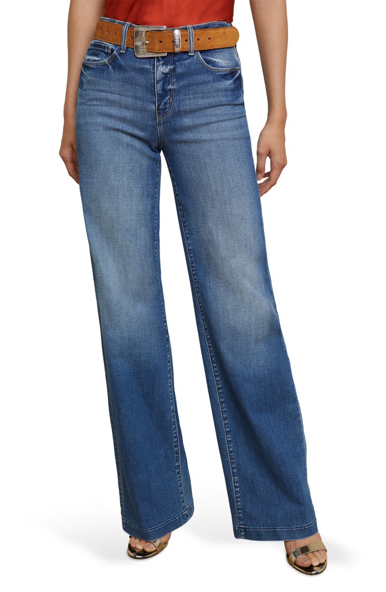 L'AGENCE Clayton High Waist Wide Leg Jeans, Main, color, Hampton