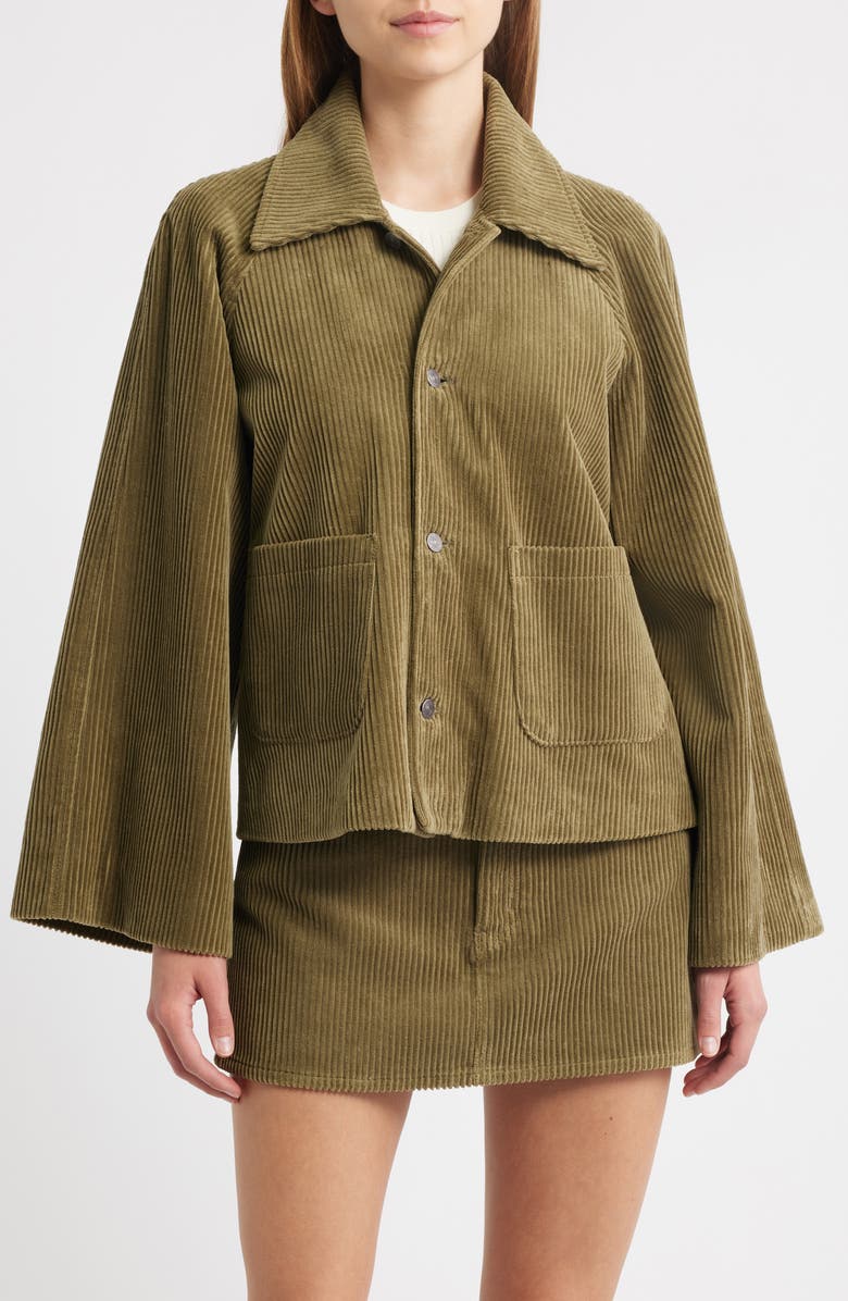 FRAME The Corduroy Swing Jacket, Alternate, color, Artichoke