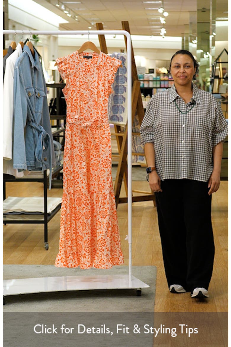 Ruffle Print Maxi Dress video