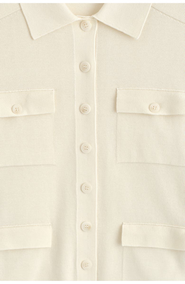 COS Pocket-detail Knitted Cotton Cardigan, Alternate, color, Off-White