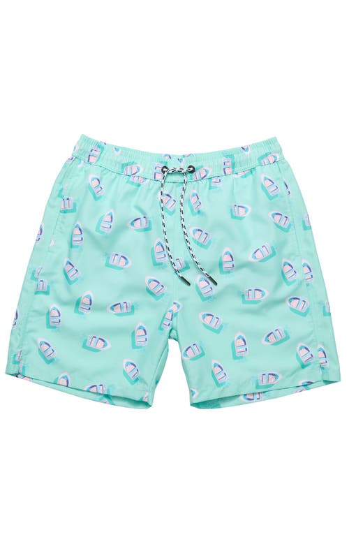 Snapper Rock Printed Swim Shorts In Green