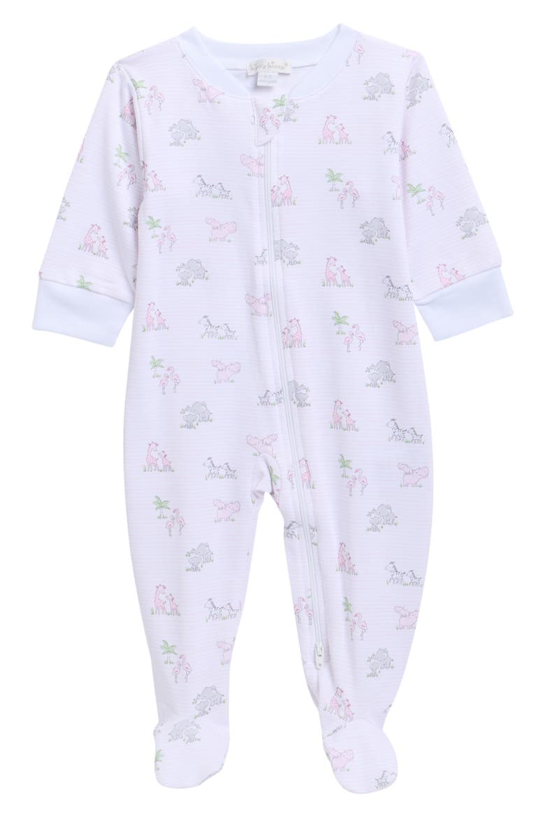 Print Zip Pima Cotton Hoodie, Main, color, MULTI PINK