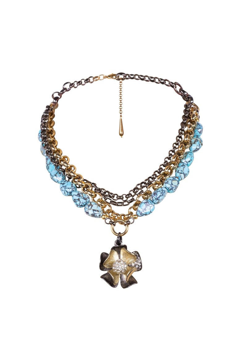 Bloom Into You Necklace, Main, color, Multicolor