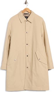 Theory Snap Front Twill Overcoat