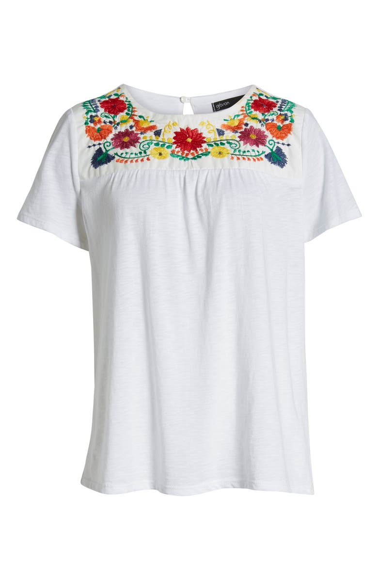 GIBSONLOOK Gibson x Hi Sugarplum! Savannah Embroidered Yoke Tee, Alternate, color, 