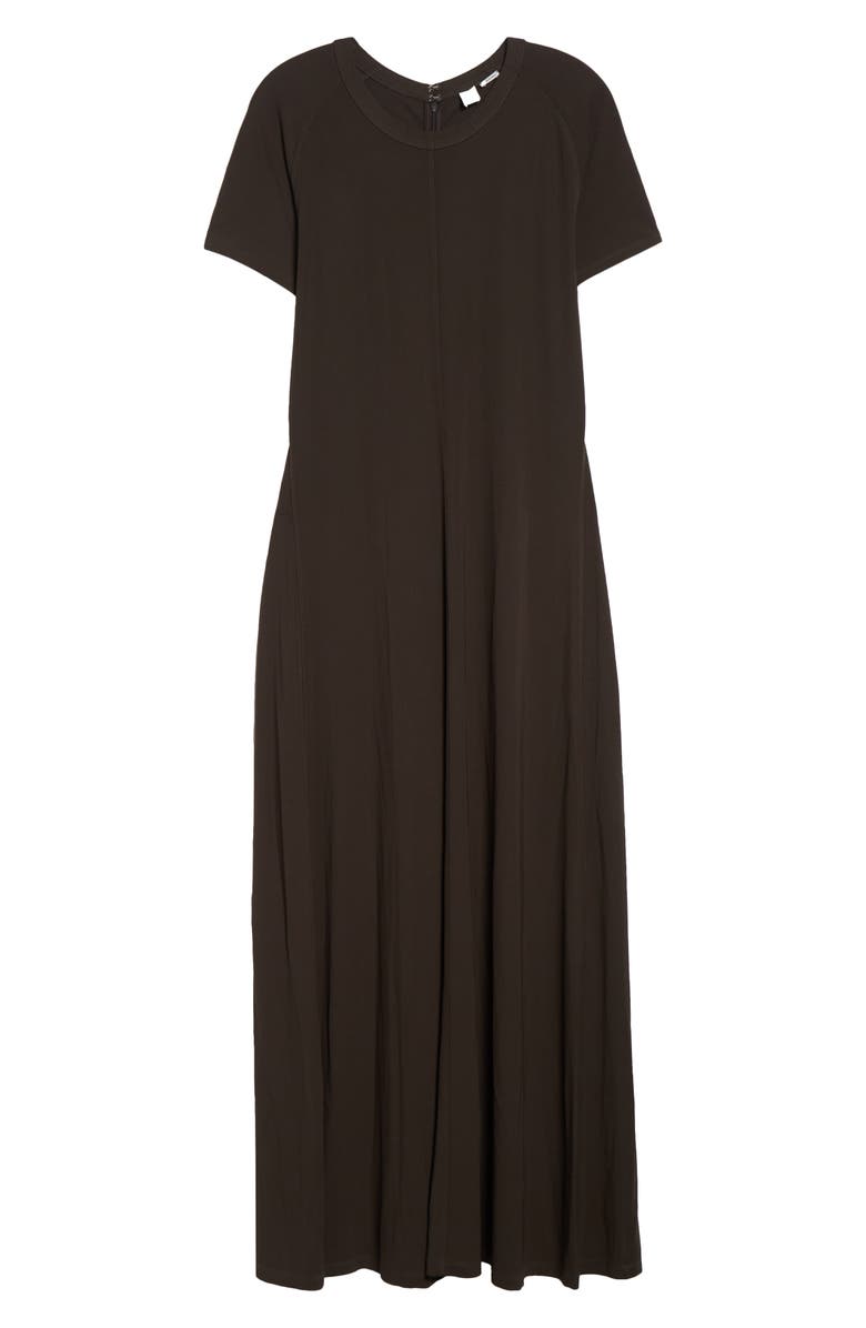 TOTEME Fluid Jersey Maxi T-Shirt Dress, Alternate, color, Pepper