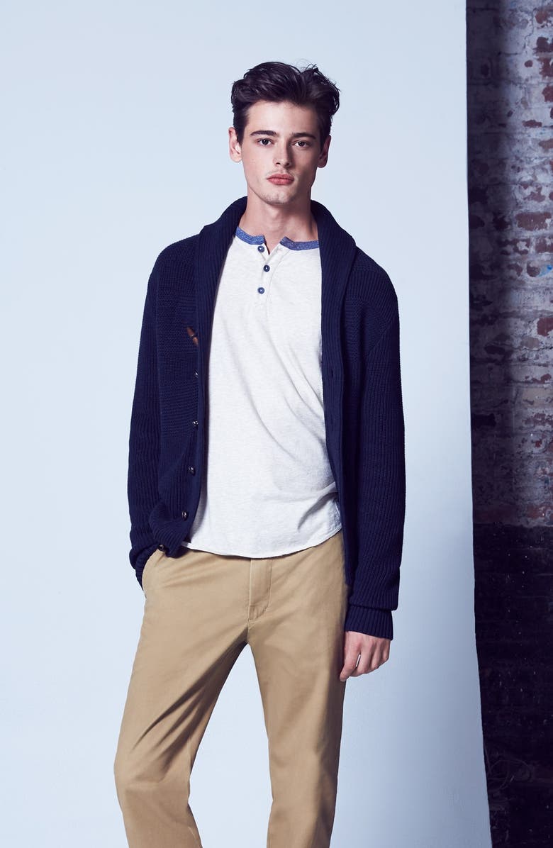 1901 Textured Knit Shawl Cardigan, Alternate, color, 