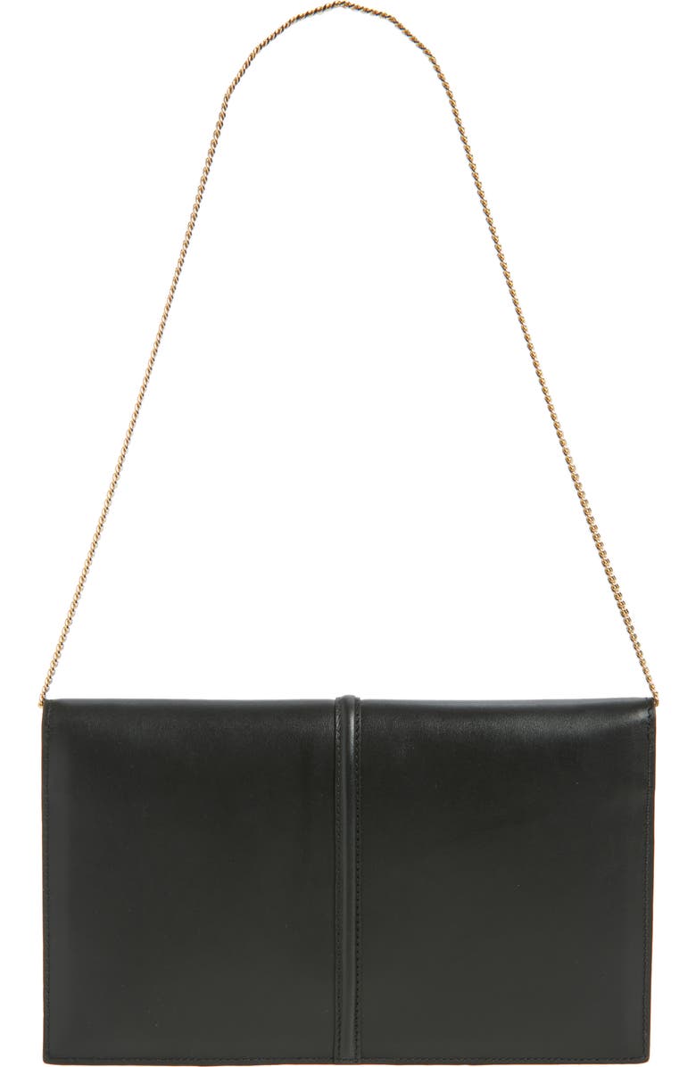 DeMellier The Tokyo Snakeskin Embossed Leather Clutch, Alternate, color, Black