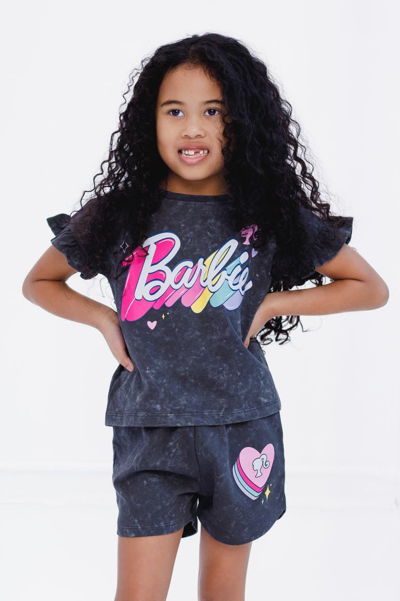 Wash T-Shirt & Shorts Set, Alternate, color, Charcoal Gray