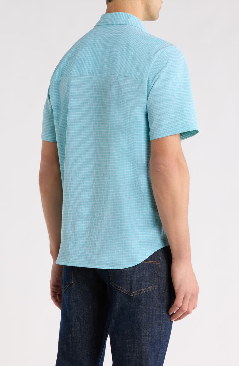Tommy Bahama Bahama Coast Sintra Stripe IslandZone<sup>®</sup> Short Sleeve Button-Up Shirt, Alternate, color, Tourmaline Glaze