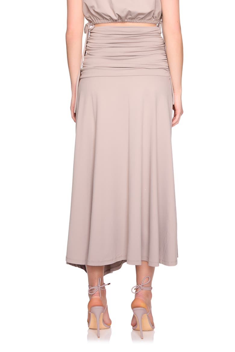 Gathered Midi Skirt, Alternate, color, SANDSTONE