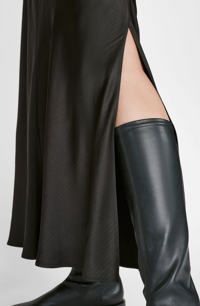 FRAME Lace Front Satin Maxi Dress, Alternate, color, 