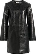 Nordstrom Croc Embossed Leather Jacket