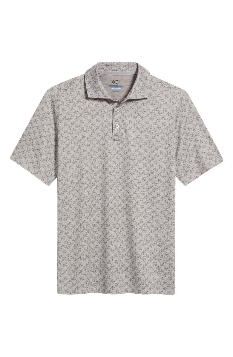 Johnston & Murphy XC4<sup>®</sup> + Cool Degree<sup>™</sup> Performance Golf Polo, Alternate, color, Airplane/ Light Gray