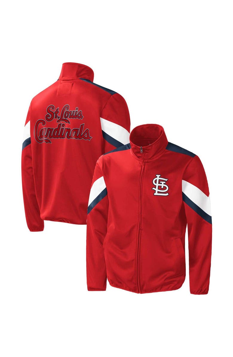 G-III SPORTS BY CARL BANKS Men's G-III Sports by Carl Banks Red St. Louis Cardinals Earned Run Full-Zip Jacket, Main, color, Red